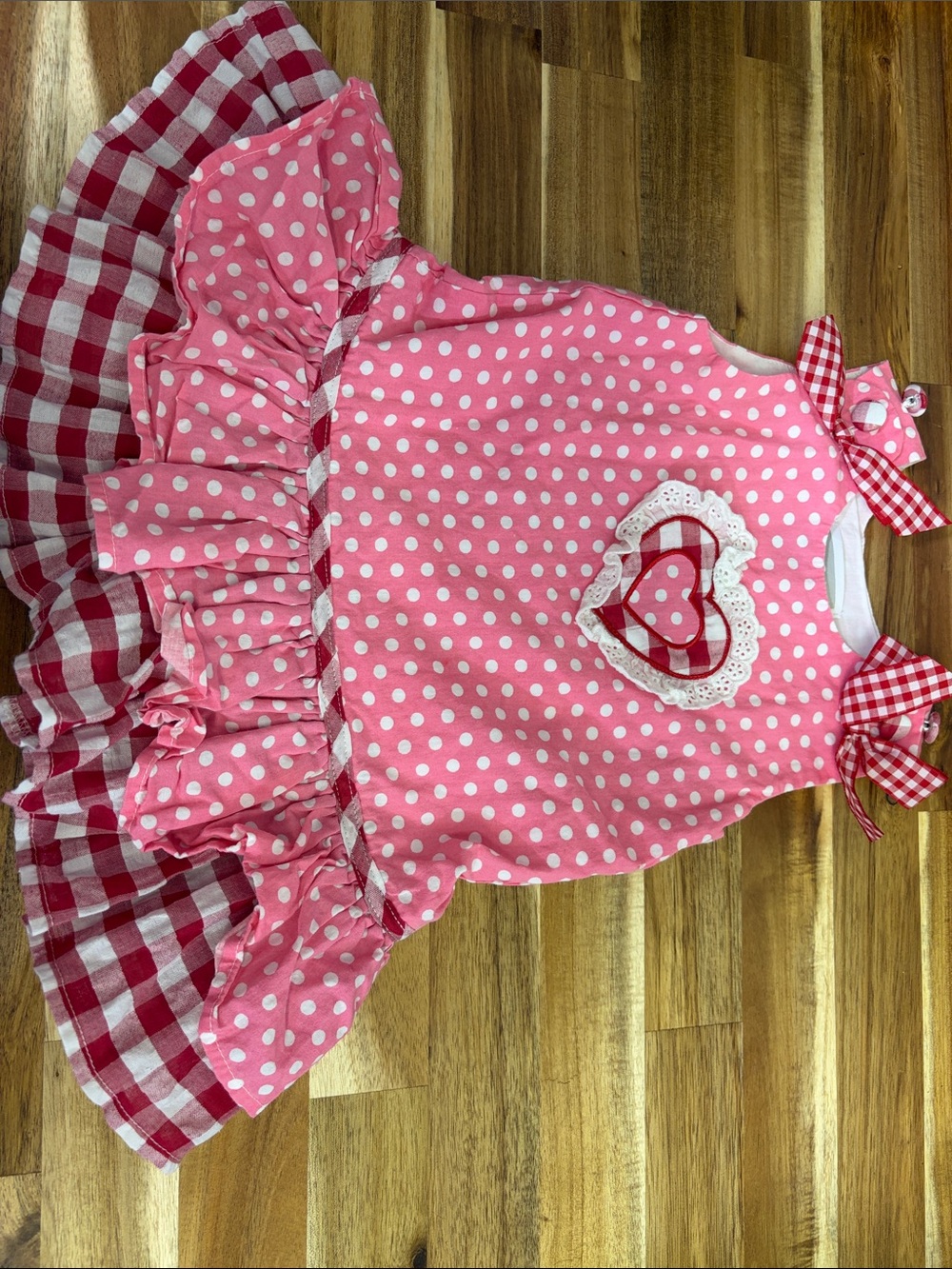LiL Cactus Pink Polka Dot Toddler Dress with Heart Detail
